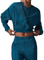 (Women) Alo Yoga Cropped Micro Plisse Jacket - Soft, Stylish, and Versatile W4602R (Women) Alo Yoga Cropped Micro Plisse Jacket - Soft, Stylish, and Versatile W4602R