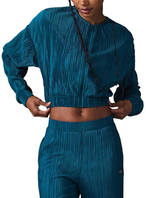 (Women) Alo Yoga Cropped Micro Plisse Jacket - Soft, Stylish, and Versatile W4602R Buy (Women) Alo Yoga Cropped Micro Plisse Jacket - Soft, Stylish, and Versatile W4602R