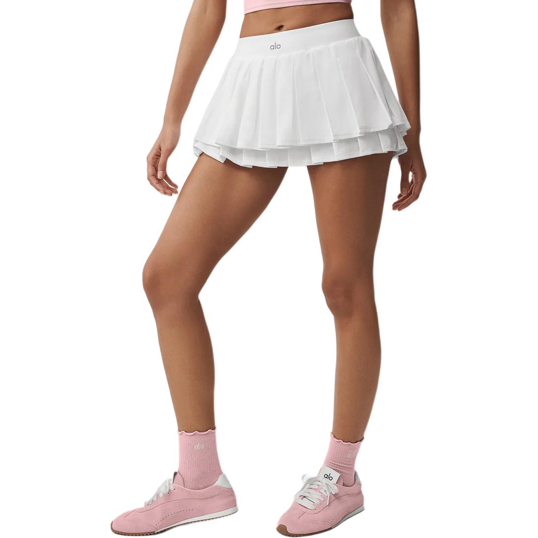 (Women) Alo Yoga Double Or Nothing Airlift Tennis Skirt Lightweight & Breathable. W6674R