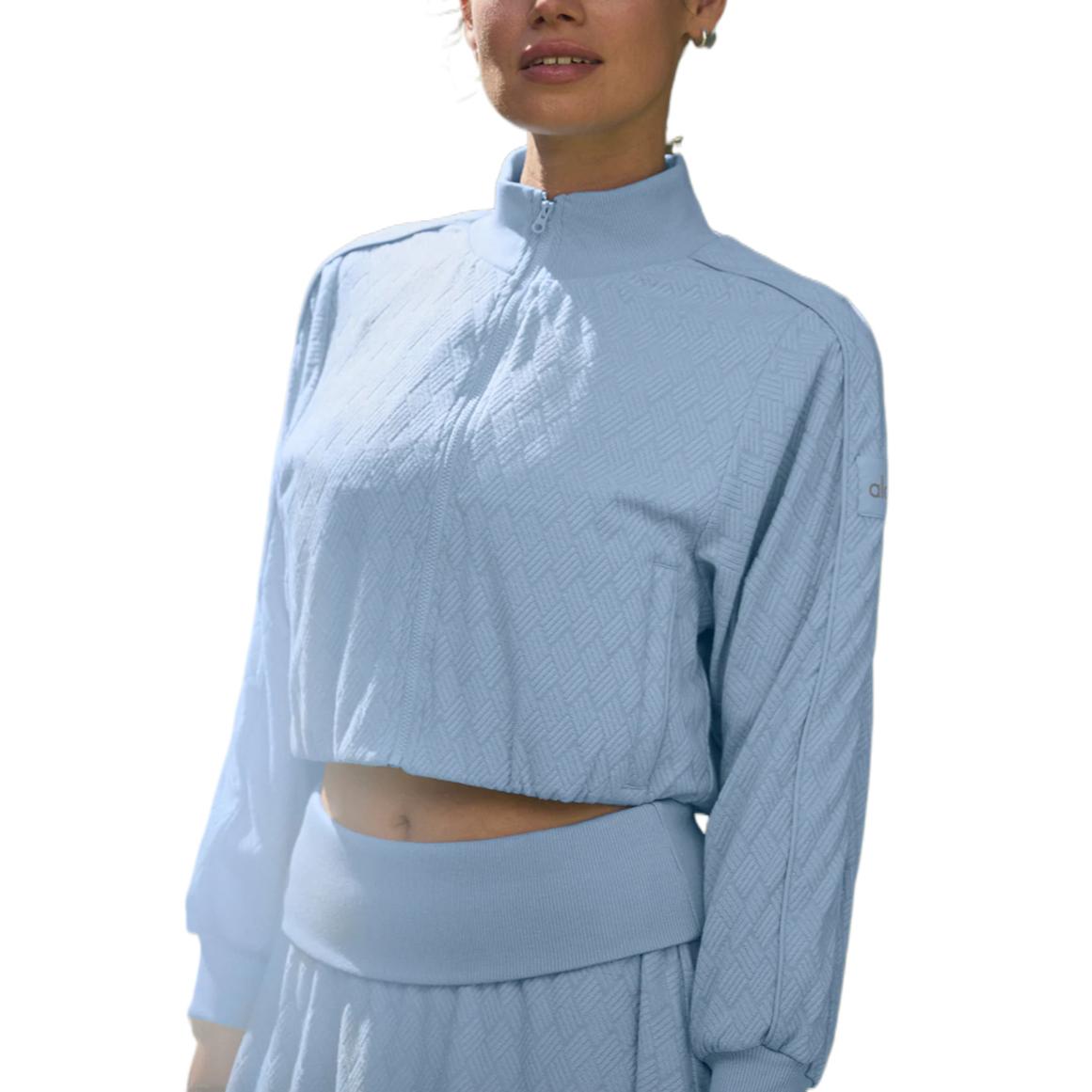 (Women) Alo Yoga Durable Stylish Cropped Double-Zipper Jacket W4580R