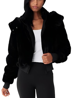 (W) Alo Yoga仿皮草连帽短款长袖夹克外套. w4496r Buy (W) Alo Yoga仿皮草连帽短款长袖夹克外套. w4496r