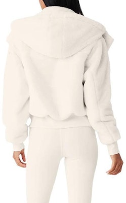 (W) Alo Yoga Jaket Wanita Bulu Tiruan Foxy dengan Hood Boleh Tanggal. W4429R Details for (W) Alo Yoga Jaket Wanita Bulu Tiruan Foxy dengan Hood Boleh Tanggal. W4429R