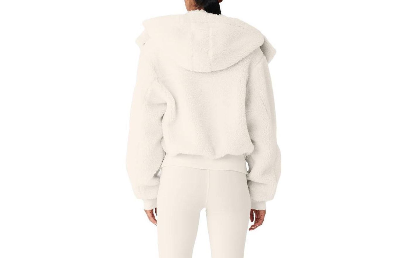 Lookbook (W) Alo Yoga Foxy Sherpa可拆卸帽羊羔绒夹克 休闲纯色外套. W4313R
