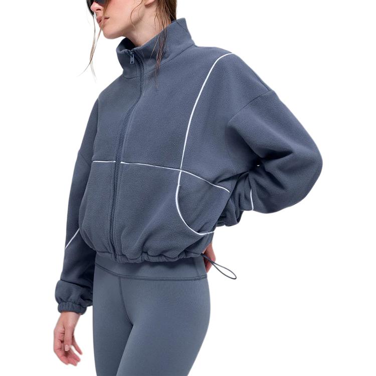 (Women) Alo Yoga Game Time Oversized Zip-Up Warm Jacket Long Sleeve W3955R