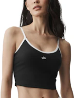 (Women) Alo Yoga Goddess Rib Colorblock Tank with Removable Padding - Yoga Top W9960R (Women) Alo Yoga Goddess Rib Colorblock Tank with Removable Padding - Yoga Top W9960R