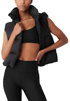 (Women) Alo Yoga Gold Rush Puffer Vest Zip-Up Hooded Solid Slim Fit. W4469R (Women) Alo Yoga Gold Rush Puffer Vest Zip-Up Hooded Solid Slim Fit. W4469R