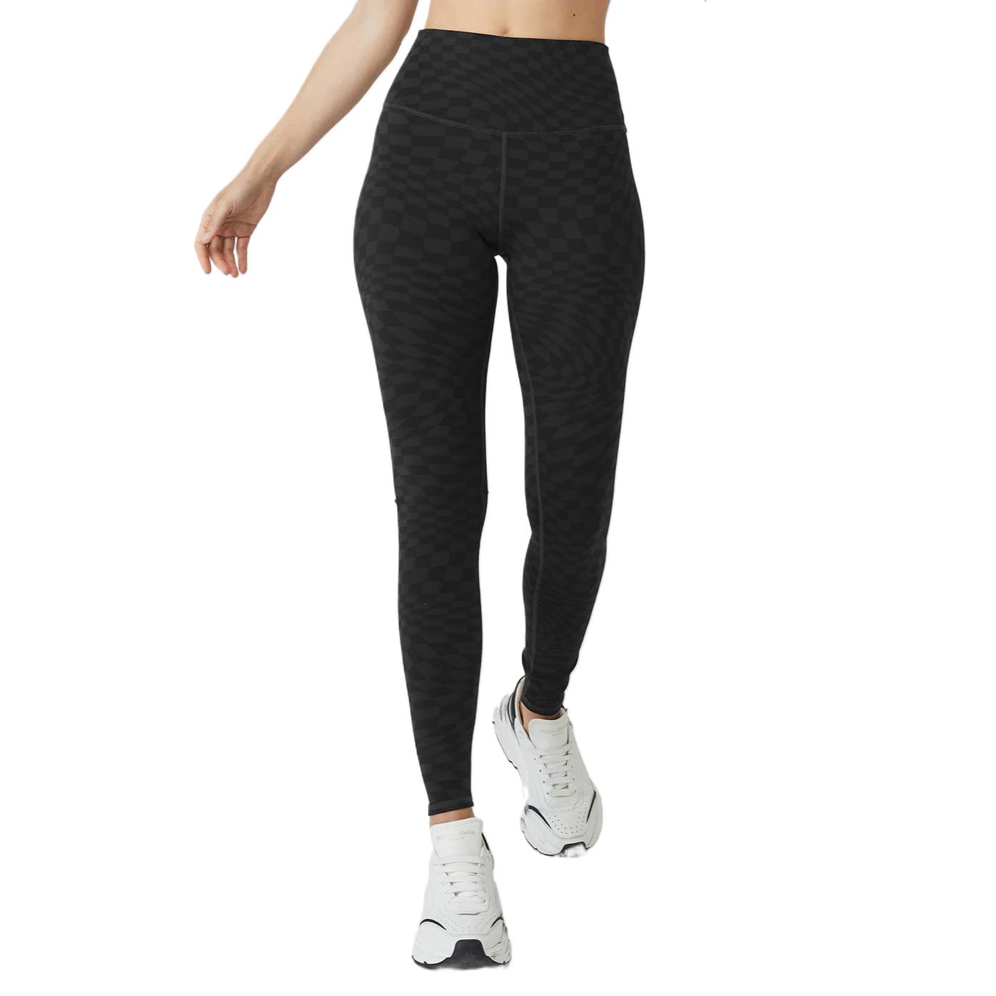 (Women) Alo Yoga Grid Slim Fit Sport Pants Black/Charcoal W51163R