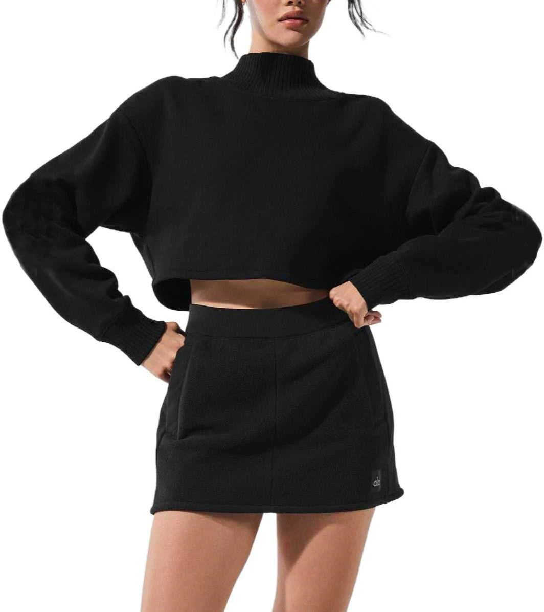 women-alo-yoga-high-neck-loose-fit-cropped-plain-top-w3875-r
