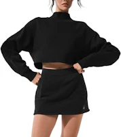(Women) Alo Yoga High-Neck Loose Fit Cropped Plain Top. W3875R (Women) Alo Yoga High-Neck Loose Fit Cropped Plain Top. W3875R