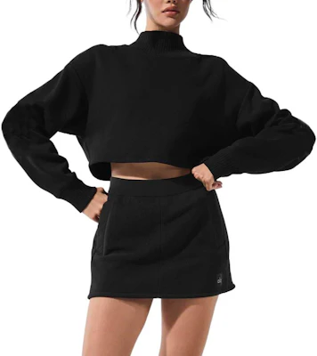 (W) Alo Yoga Atasan Crop Longgar Model High-Neck Polos. W3875R Buy (W) Alo Yoga Atasan Crop Longgar Model High-Neck Polos. W3875R