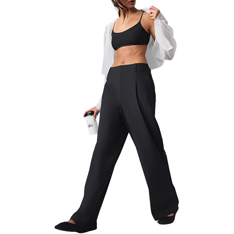 (Women) Alo Yoga High-Waist Pursuit Trouser (Regular)  Casual Straight Pants. w51436r