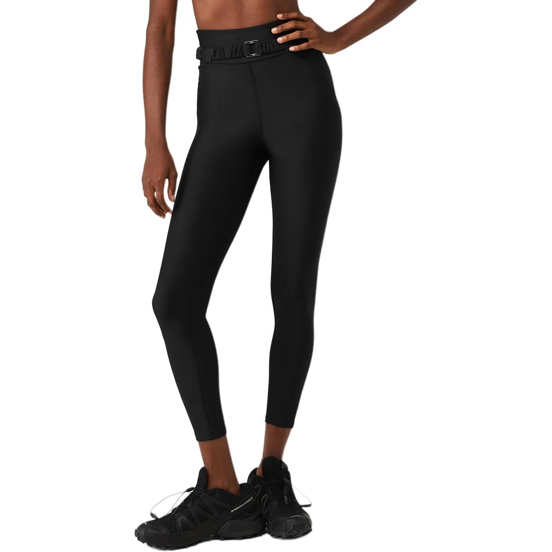 (Women) Alo Yoga High-Waist Slim-Fit Letter Pants - Black W51175R