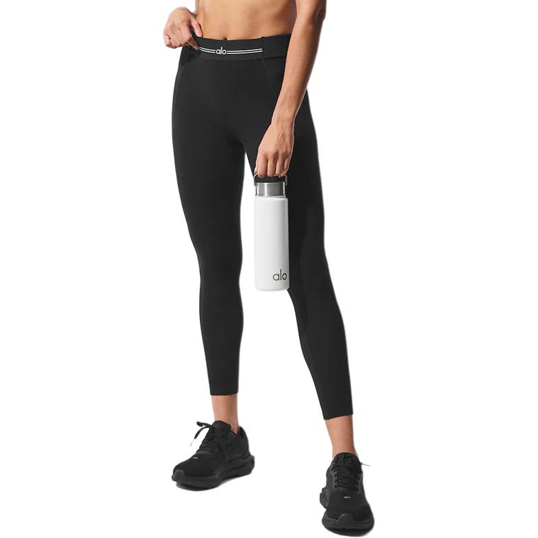 (Women) Alo Yoga High-Waist Slim Fit Elastic Logo 7/8 Length Pants W54177R