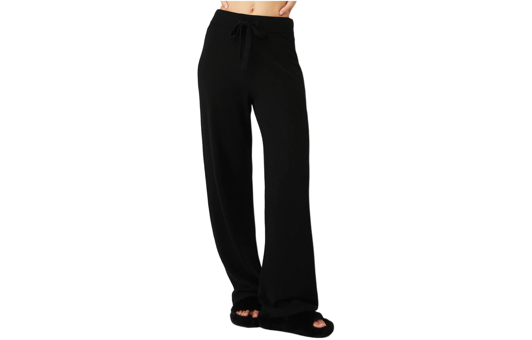 (Women) Alo Yoga High-Waist Wide-Leg Casual Pants Black. W51085R-REPEAT