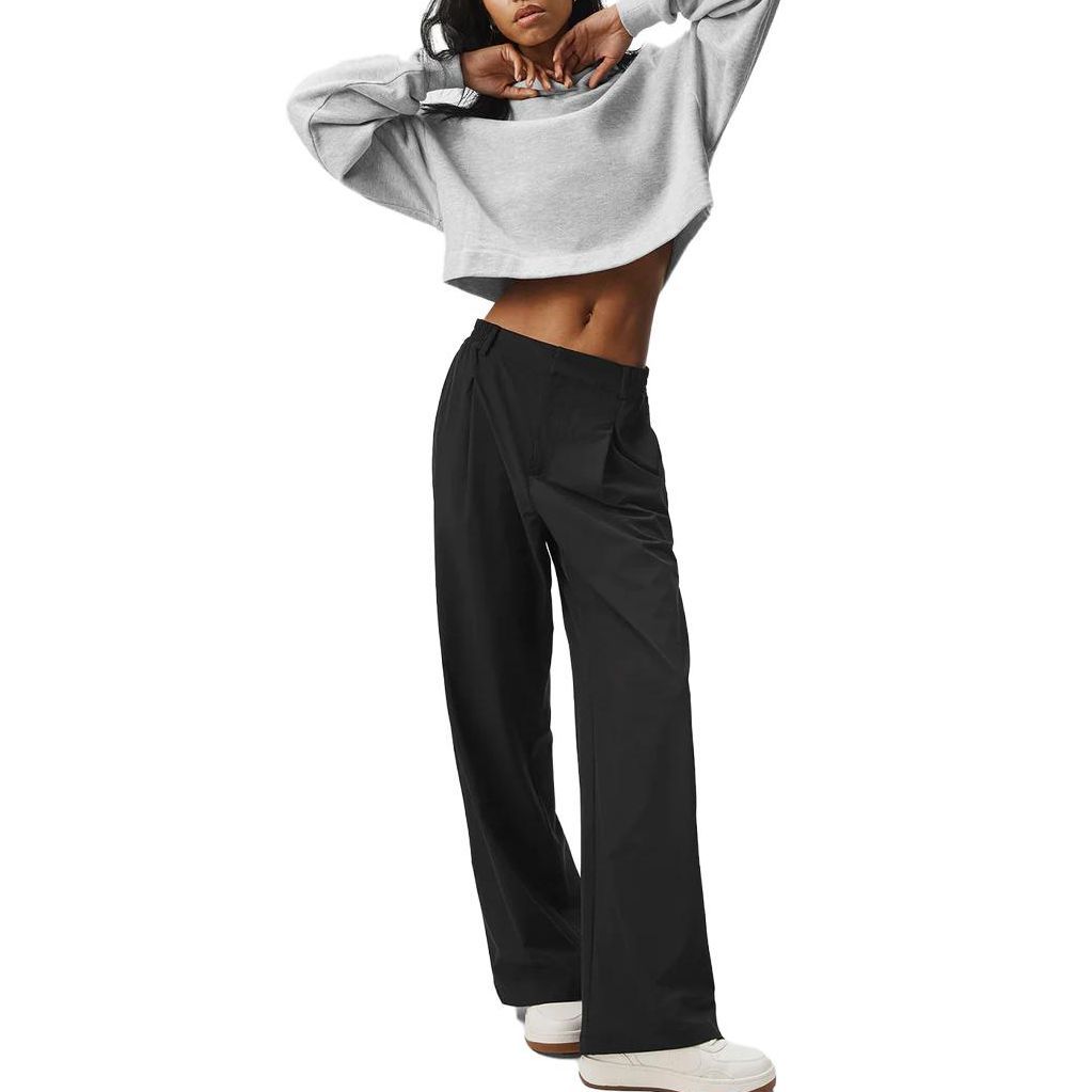 Shop (W) Alo Yoga Jisoo 高腰直筒休闲裤 追求系列长裤 W51208R