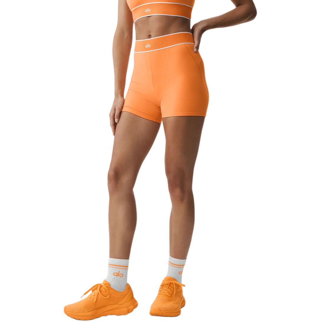 (Women) Alo Yoga Logo Elastic Breathable Sports Shorts. W6603R