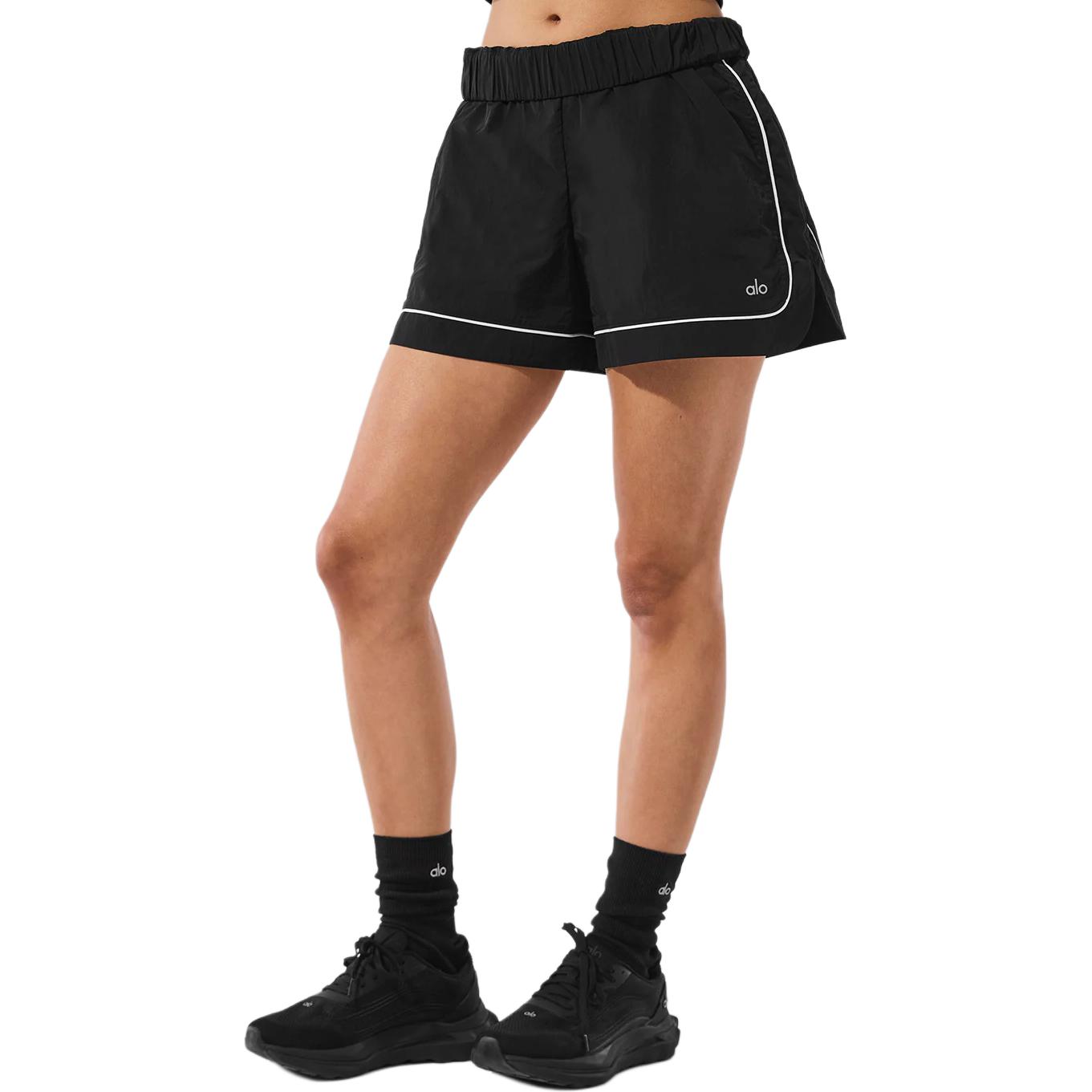 (Women) Alo Yoga Logo Elastic Waist Tennis Casual Shorts Women W6438R
