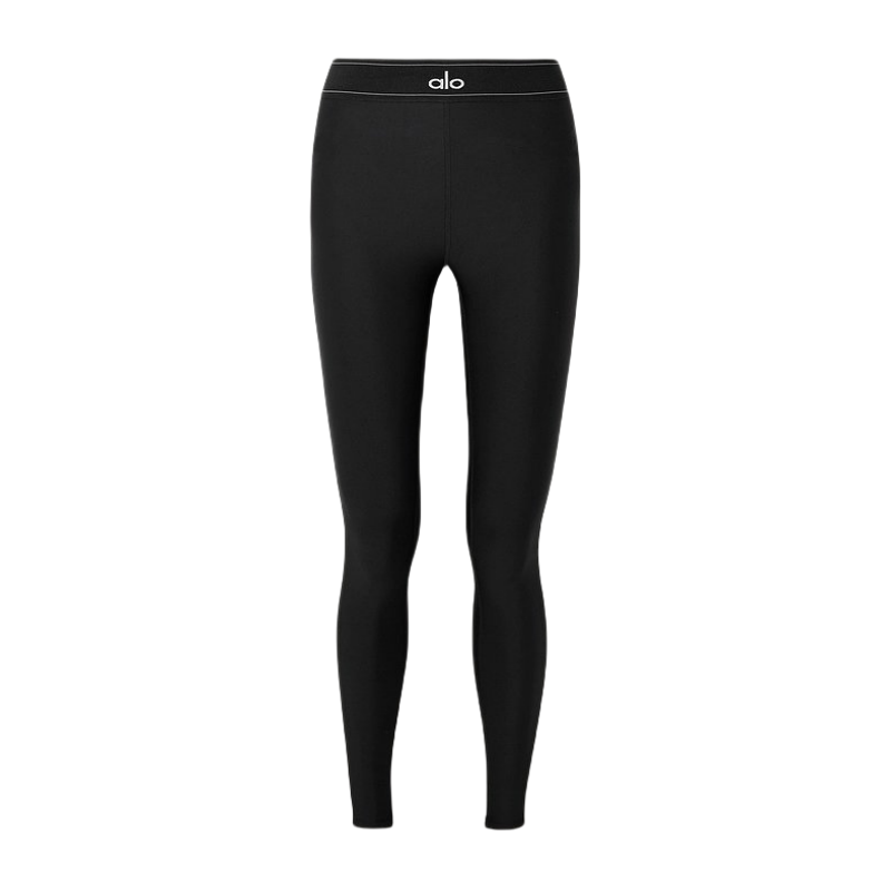 (Women) Alo Yoga Logo Stripe Leggings Black W51428R