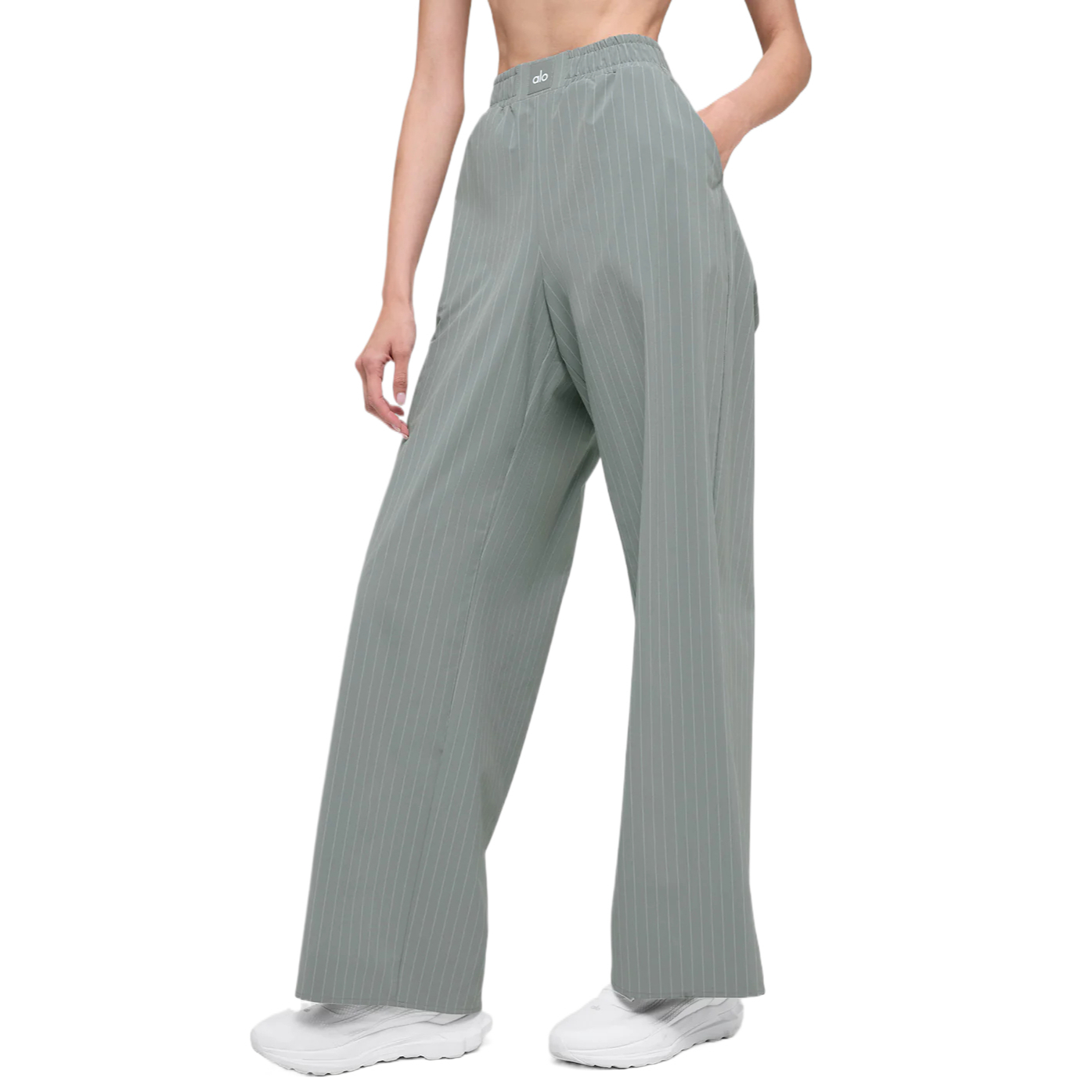 (Women) Alo Yoga Loose Fit Striped Solid Casual Pants W54260R