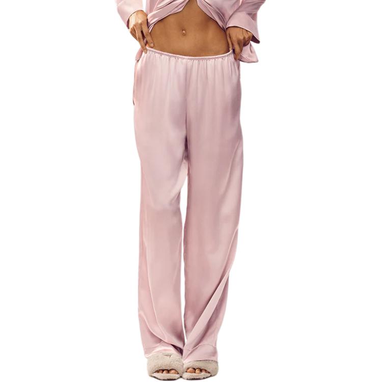 (Women) Alo Yoga Luminous Elastic Silk Casual Pants Solid Color W54444P