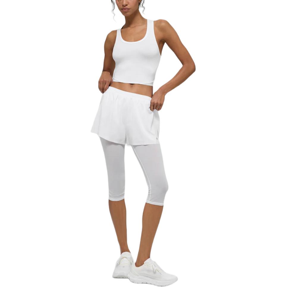 (Women) Alo Yoga Mesh Front Runner Performance Yoga Tank Top - Solid & Breathable W2801R