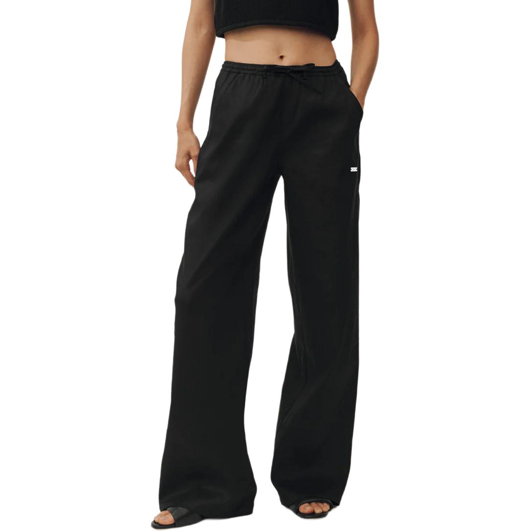 (Women) Alo Yoga Mid-Rise Drawstring Wide-Leg Lounge Pants W54377P-CLOTHES