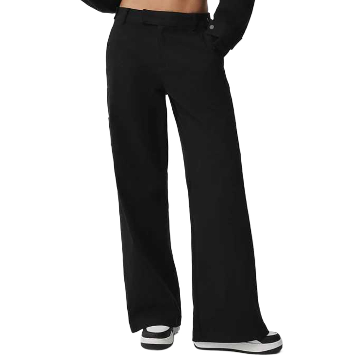 (Women) Alo Yoga Mid-Rise Straight-Leg Full-Length Relaxed Pants Solid Color W54321R