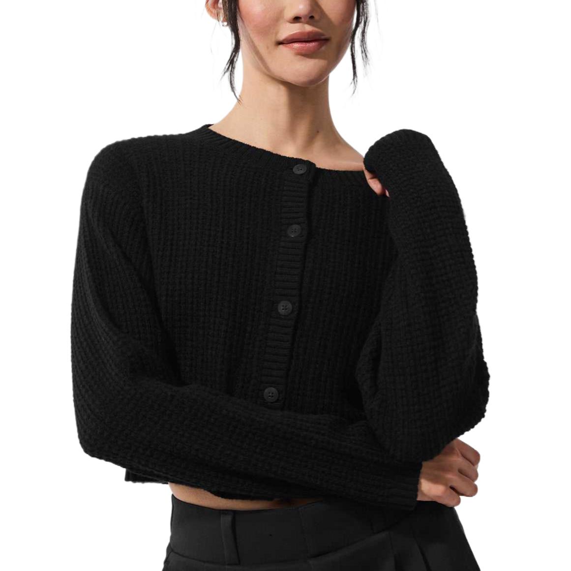 (Women) Alo Yoga Oversized Button-Up Cashmere Cardigan Long Sleeve W3886R