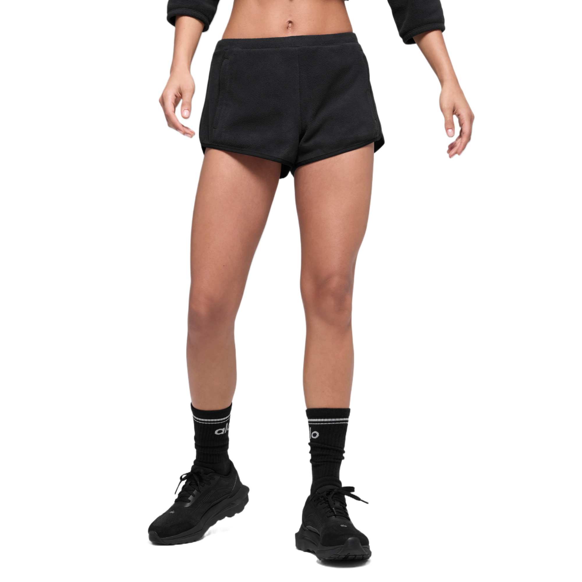 (Women) Alo Yoga Polar Fleece Retreat High-Waist Outdoor Lounge Shorts - Women. W6553R