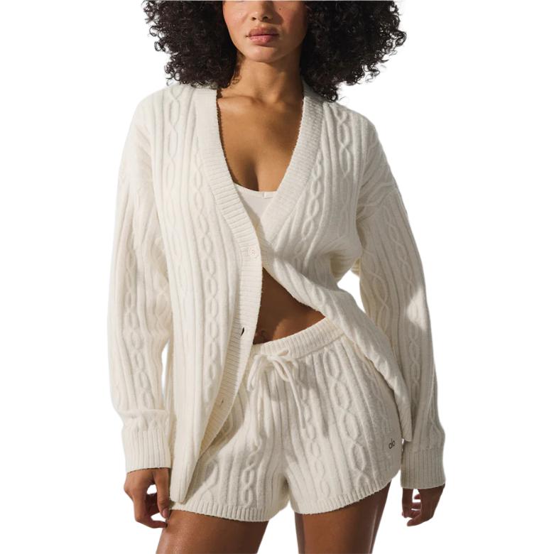 (Women) Alo Yoga Relaxed Solid Color Knit Long Sleeve Sweater W3907R