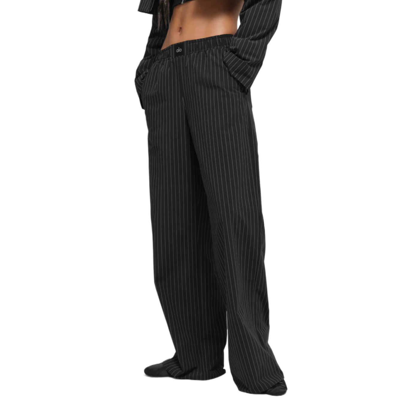 (Women) Alo Yoga Relaxed Striped Lounge Pants Simple & Comfortable W54328R