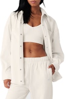 (Women) Alo Yoga Ribbed Velour Mountain Side Shacket Solid Color Loose Jacket Women. W4468R (Women) Alo Yoga Ribbed Velour Mountain Side Shacket Solid Color Loose Jacket Women. W4468R