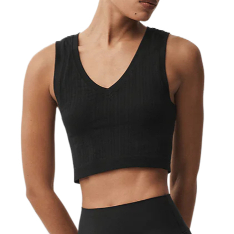 (Women) Alo Yoga Seamless Pointelle Tank Breathable Crop Sports Top - W2820R