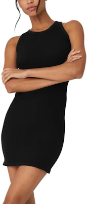 (Women) Alo Yoga Seamless Ribbed Nights Dress Black - Cozy Sleeveless Warm Dress W8143R Buy (Women) Alo Yoga Seamless Ribbed Nights Dress Black - Cozy Sleeveless Warm Dress W8143R