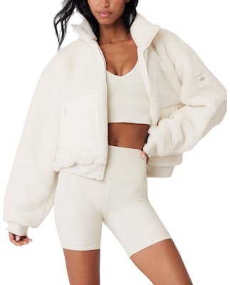 (W) 알로요가 셰르파 엣지 봄버 집업 플리스 자켓 캐주얼 솔리드 디자인 W4530R Order (W) 알로요가 셰르파 엣지 봄버 집업 플리스 자켓 캐주얼 솔리드 디자인 W4530R