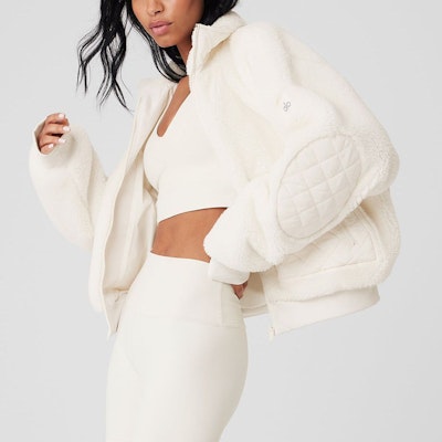 (W) 알로요가 셰르파 엣지 봄버 집업 플리스 자켓 캐주얼 솔리드 디자인 W4530R Shop (W) 알로요가 셰르파 엣지 봄버 집업 플리스 자켓 캐주얼 솔리드 디자인 W4530R