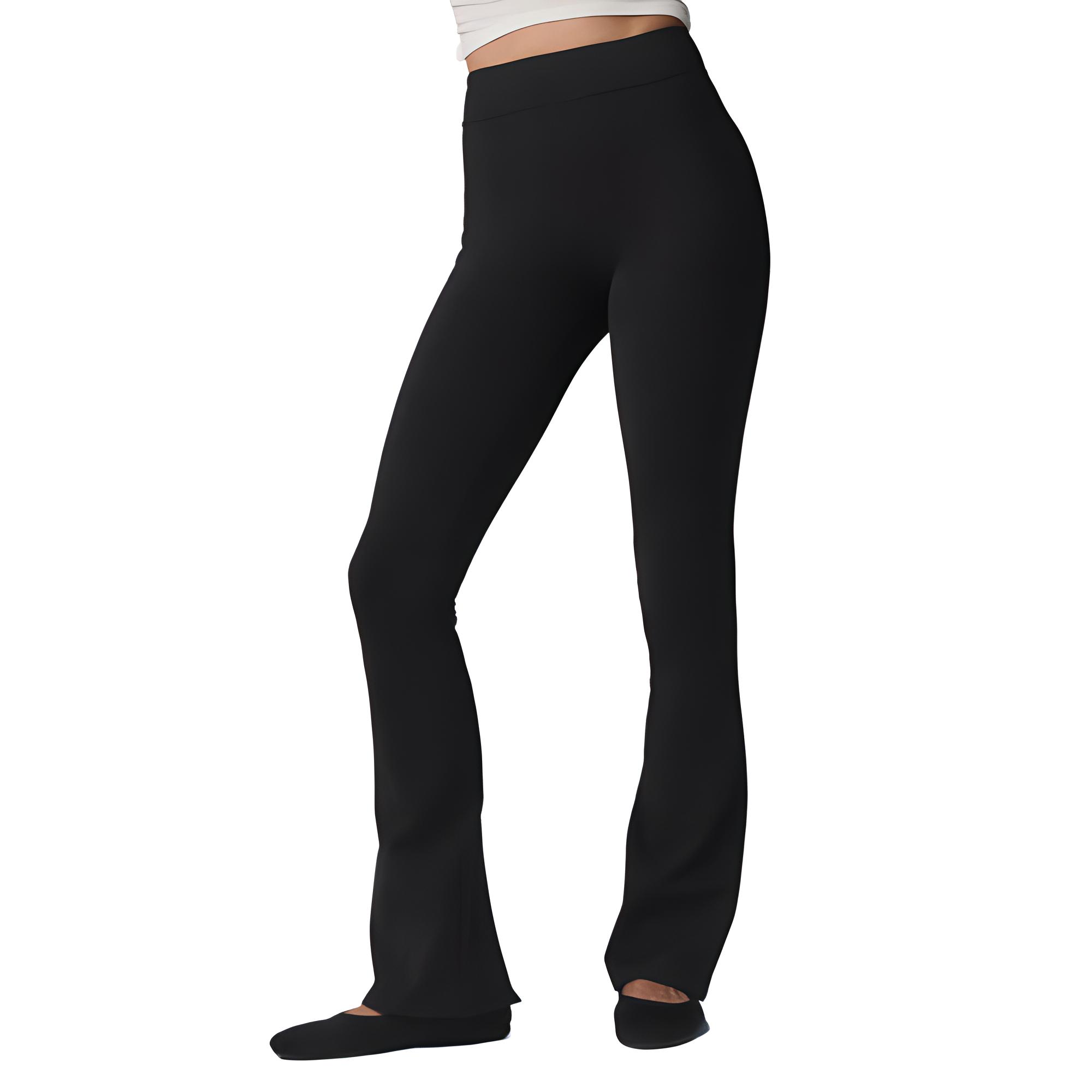 (Women) Alo Yoga Soft Knit Durable Slim Fit Black Yoga Pants W51232R