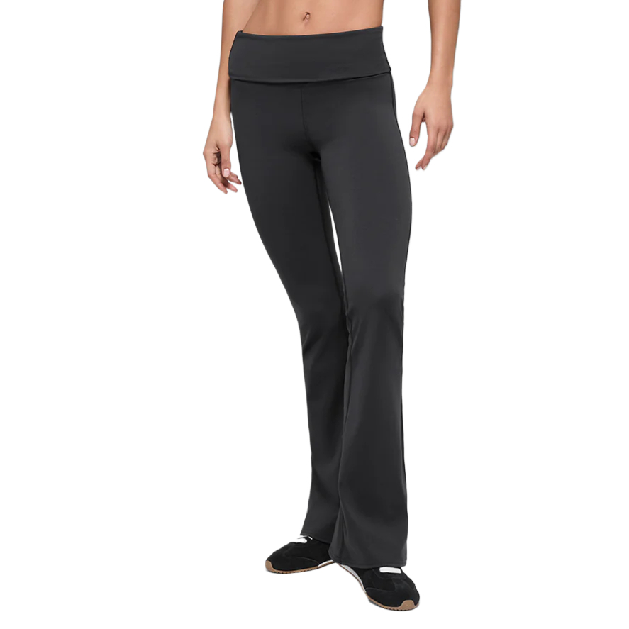 (Women) Alo Yoga Softsculpt Foldover Flare Legging - Breathable Comfort Yoga Pants Women W54304R