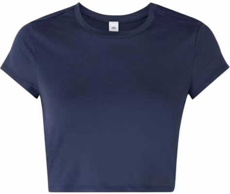 (Women) Alo Yoga Solid Color Cropped Crew Neck T-Shirt W1406R03842 Buy (Women) Alo Yoga Solid Color Cropped Crew Neck T-Shirt W1406R03842