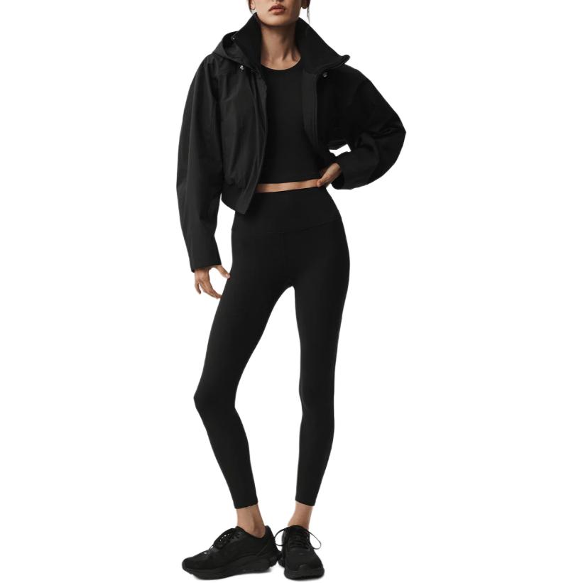 (Women) Alo Yoga Solid Color Cropped Zip-Up Long-Sleeve Jacket W4751R
