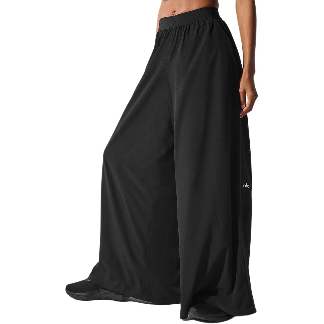 (Women) Alo Yoga Solid Color High-Waisted Wide-Leg Relaxed Pants W54222R-CLOTHES