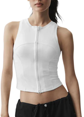 (Women) Alo Yoga Solid Color Sleeveless Zip Tank Top W2830R Buy (Women) Alo Yoga Solid Color Sleeveless Zip Tank Top W2830R