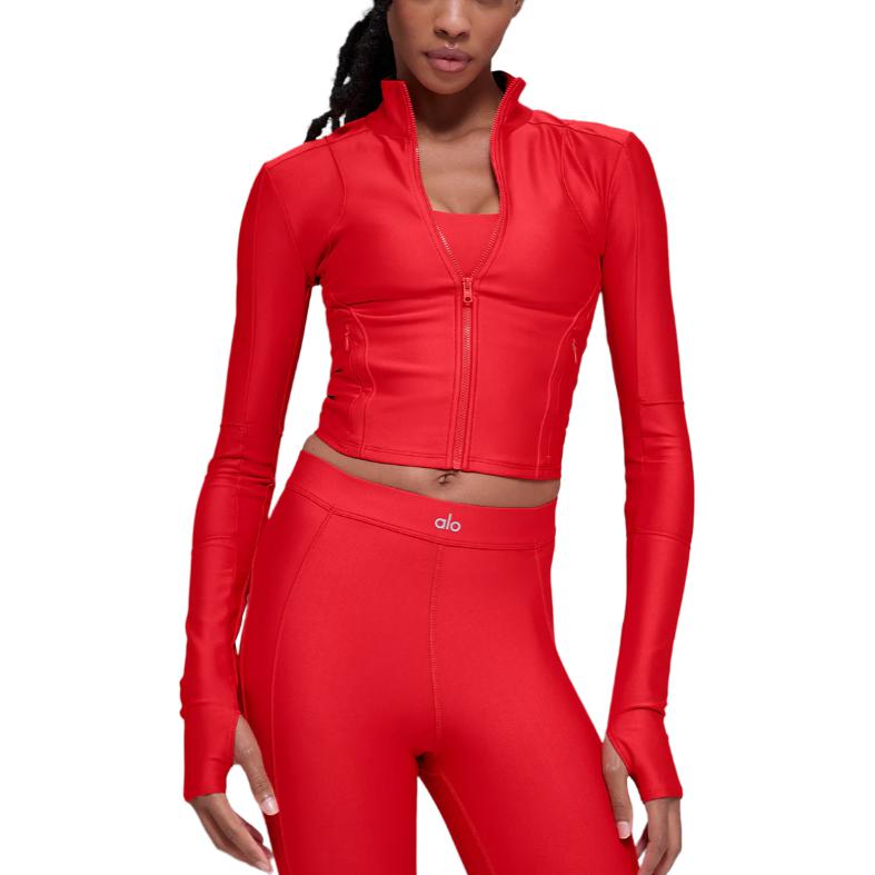 (Women) Alo Yoga Solid Color Zip-Up Long Sleeve Jacket W4726R