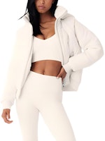 (Women) Alo Yoga Solid Color Zip-Up Puffer Jacket . w4445r (Women) Alo Yoga Solid Color Zip-Up Puffer Jacket . w4445r