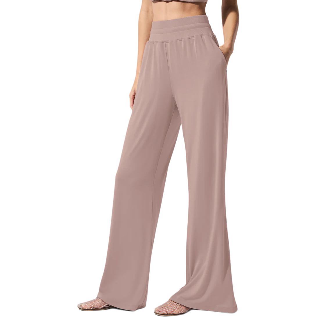 (Women) Alo Yoga Solid Flared Wide-Leg Lounge Pants W54211R