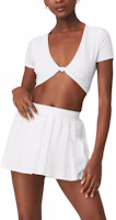 (Women) Alo Yoga Solid Tie-Front Cropped Short-Sleeve T-Shirt. W1417R (Women) Alo Yoga Solid Tie-Front Cropped Short-Sleeve T-Shirt. W1417R