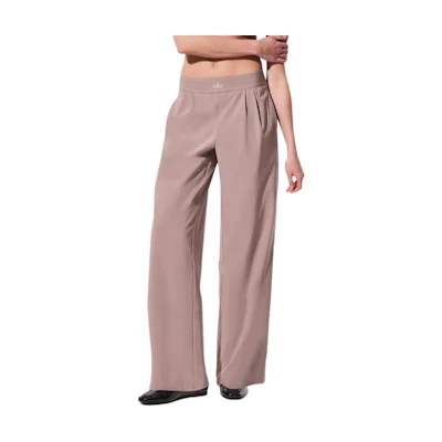 (Women) Alo Yoga Suit Up High-Waist Relaxed Fit Lightweight Trousers for Women. W51432R