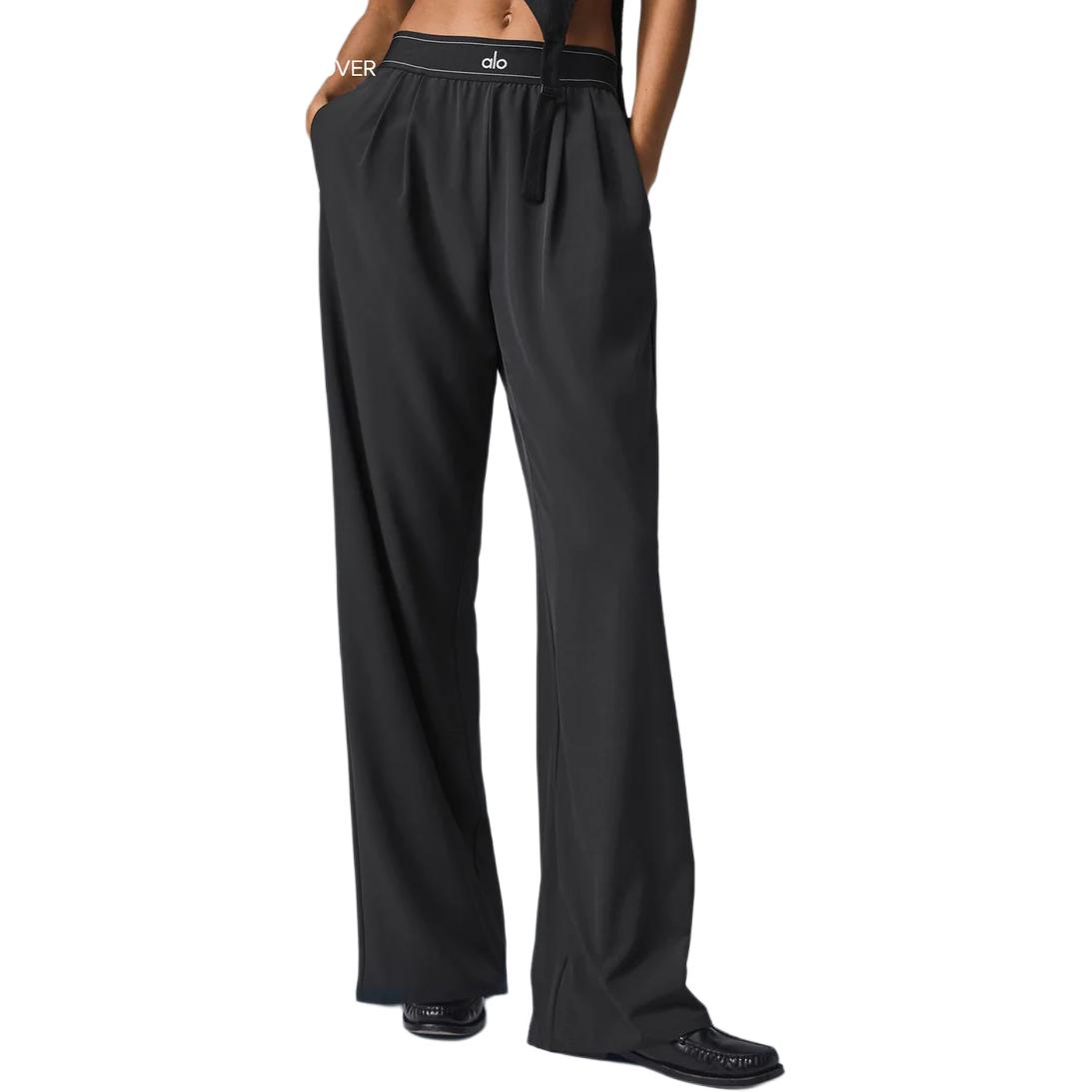 (Women) Alo Yoga Suit Up High-Waist Relaxed Stretch Wide-Leg Trousers for Women. W54187R