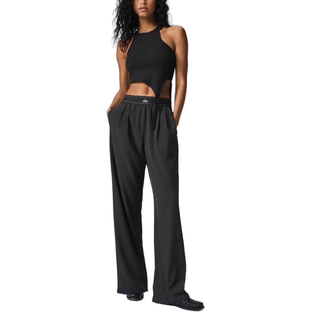 Shop (W) Alo Yoga 女士高腰宽松弹力阔腿裤。 W54187R