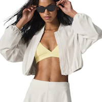 (Women) Alo Yoga Tiebreaker Jacket - Casual, Comfy, Sweat-Wicking Outerwear W4593R (Women) Alo Yoga Tiebreaker Jacket - Casual, Comfy, Sweat-Wicking Outerwear W4593R